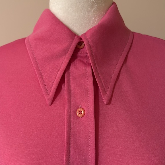 Vintage Bodin Knits bright pink blouse Size 16 - Picture 2 of 5